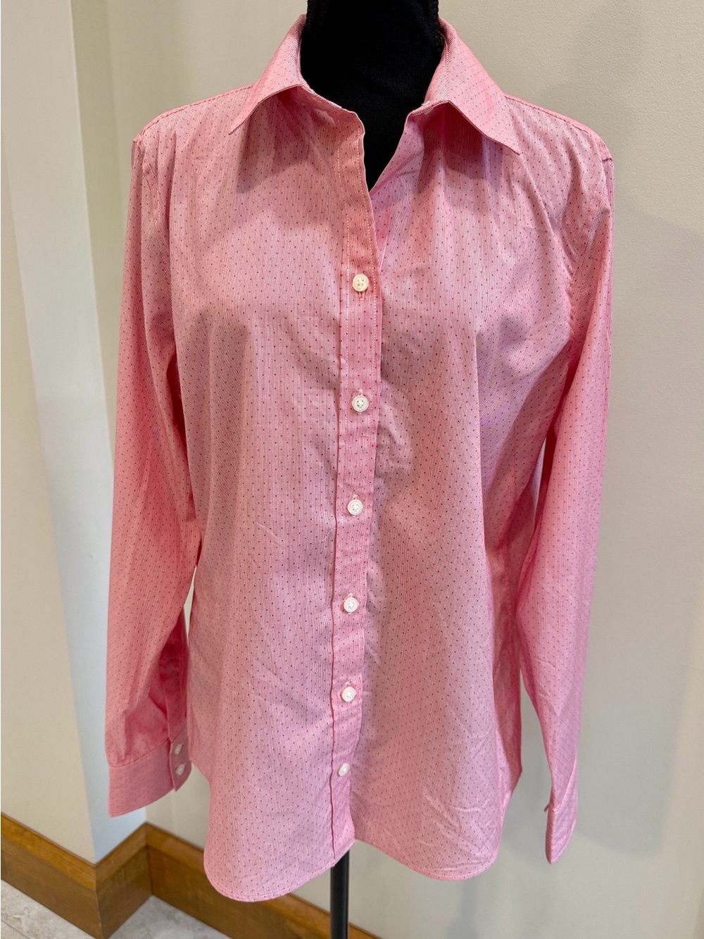 Banana Republic NWT Non-Iron Fitted pinstripe & polka dot button down Shirt 16